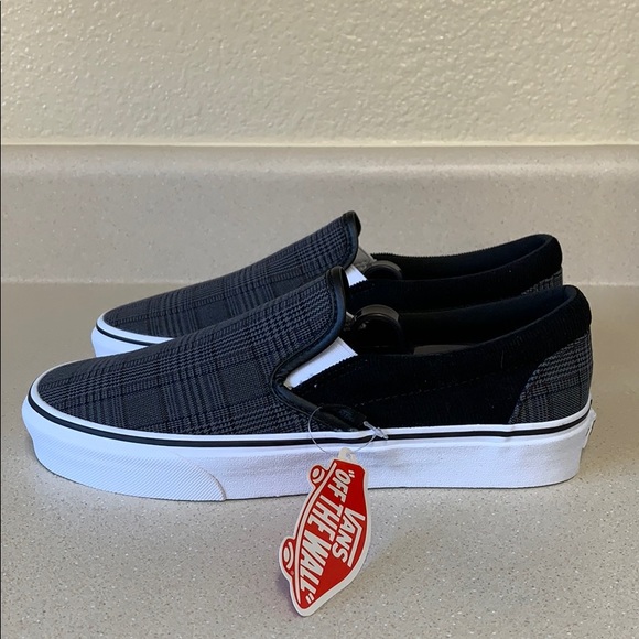 Vans Shoes - New Vans Slip on Suiting Black/White